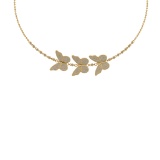 2.11 Ctw VS/SI1 Diamond 14K Yellow Gold Butterfly Pendant Necklace