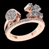 1.49 Ctw VS/SI1 Diamond 10k Rose Gold Engagement Ring (ALL DIAMOND ARE LAB