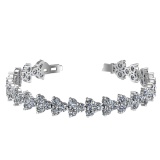 13.26 Ctw SI1/SI2 Diamond 14k white Gold Bracelet (ALL DIAMOND ARE LAB GROW