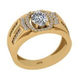 1.07 Ctw VS/SI1 Diamond 10K Yellow Gold Engagement Ring (ALL DIAMOND ARE LA