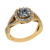 2.12 Ctw VS/SI1 Diamond 14k Yellow Gold Engagement Ring