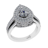1.88 Ctw VS/SI1 Diamond 14K White Gold Engagement Ring