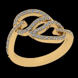 0.48 Ctw VS/SI1 Diamond Prong Set 10k Yellow Gold Engagement Ring ( (ALL DI