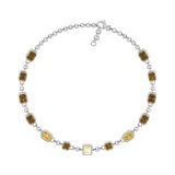 3.60 Ctw VS/SI1 Fancy NaturalYellow Brown Diamond 14K White Gold Bracelet