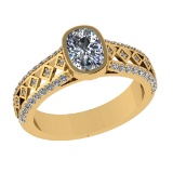 2.46 Ctw VS/SI1 Diamond 14k Yellow Gold Engagement Ring (ALL DIAMOND ARE LA