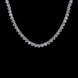 4.64 Ctw VS/SI1 Diamond 3 14K White Gold Necklace (ALL DIAMOND ARE LAB GROW