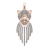 2.34 Ctw SI2/SI1 Diamond Prong Set 14k Rose Gold Pandant (ALL DIAMOND ARE L