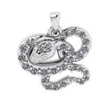 0.15 Ctw VS/SI1 Diamond 14k white Gold Pendant (ALL DIAMOND ARE LAB GROWN )