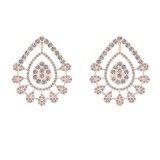 2.84 Ctw VS/SI1 Diamond Prong Set 14k Rose Gold Stud Earrings (ALL DIAMOND