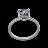 1.53 Ctw VS/SI1 Diamond 10K White Gold Engagement Ring