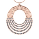 1.00 Ctw VS/SI1 Diamond Prong Set 14k Rose Gold Pandant (ALL DIAMOND ARE LA