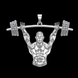 3.34 Ctw VS/SI1 Diamond 10k white Gold Pandant (ALL DIAMOND ARE LAB GROWN)