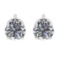 1.08 Ctw VS/SI1 Diamond 14k white Gold Stud Earrings (ALL DIAMOND ARE LAB G