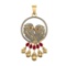 3.73 Ctw VS/SI1 Ruby and Diamond 14k Yellow Gold Pandant (ALL DIAMOND ARE L