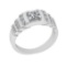 0.84 Ctw VS/SI1 Diamond 10K White Gold Engagement Ring (ALL DIAMOND ARE LAB