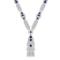 10.25 Ctw VS/SI1 Blue Sapphire and Diamond 14k Rose Gold Necklace ALL DIAMO