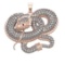 5.35 Ctw VS/SI1 Diamond 14k Rose Gold Snake theme Pendant (ALL DIAMOND ARE