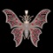 4.54 Ctw VS/SI1 Ruby and Diamond 10k Rose Gold Butterfly Pendant (ALL DIAMO