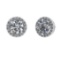 1.18 Ctw VS/SI1 Diamond 14k white Gold Stud Earrings (ALL DIAMOND ARE LAB G