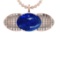 31.58 Ctw VS/SI1 Tanzanite and Diamond 14K Rose Gold Pendant