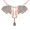 2.88 Ctw SI2/SI1 Diamond 14k Rose Gold Pendant (ALL DIAMOND ARE LAB GROWN)