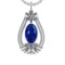 28.49 Ctw VS/SI1 Tanzanite and Diamond 14K White Gold Pendant
