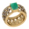 1.22 Ctw VS/SI1 Emerald And Diamond 14K Yellow Gold Engagement Halo Ring