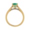 0.82 Ctw VS/SI1 Emerald and Diamond 14k Yellow Gold Engagement Ring (ALL DI