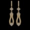 1.56 Ctw VS/SI1 Diamond 10K Yellow Gold Dangling Earrings