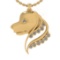 0.42 Ctw SI2/SI1 Diamond 14k Yellow Gold Pendant (ALL DIAMOND ARE LAB GROWN