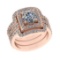 2.61 Ctw SI1/SI2 Diamond 14k Rose Gold Engagement Halo Ring (ALL DIAMOND AR