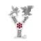 0.55 Ctw SI1/SI2 Ruby and Diamond 14k white Gold Creature themed Brooch (AL