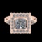 2.23 Ctw VS/SI1 Diamond Prong Set 18K Rose Gold Engagement Ring
