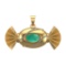 4.94 Ctw VS/SI1 Emerald and Diamond 14k Yellow Gold Pandant (ALL DIAMOND AR