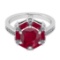 2.78 Ctw VS/SI1 Ruby and Diamond 14k white Gold Engagement Ring(ALL DIAMOND