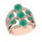 4.22 Ctw VS/SI1 Emerald and Diamond 14k Rose Gold Engagement Ring (ALL DIAM