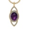 22.50 Ctw VS/SI1 Amethyst and Diamond 14K Yellow Gold Pendant