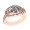 1.91 Ctw SI2/SI1 Diamond 14k Rose Gold Engagement Ring (ALL DIAMOND ARE LAB