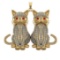 7.10 Ctw VS/SI1 Diamond 14k Yellow Gold Creature theme Pendant (ALL DIAMOND