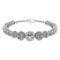 15.03 Ctw SI1/SI2 Diamond 14k white Gold Bracelet (ALL DIAMOND ARE LAB GROW