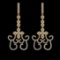 1.52 Ctw VS/SI1 Diamond 10K Yellow Gold Dangling Earrings