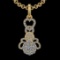 0.51 Ctw VS/SI1 Diamond 10k Yellow Gold Christmas Theme Pandant (ALL DIAMON