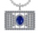 42.90 Ctw VS/SI1 Tanzanite and Diamond 14K White Gold Pendant