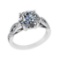 2.44 Ctw VS/SI1 Diamond 14K White Gold Engagement Ring (ALL DIAMOND ARE LAB