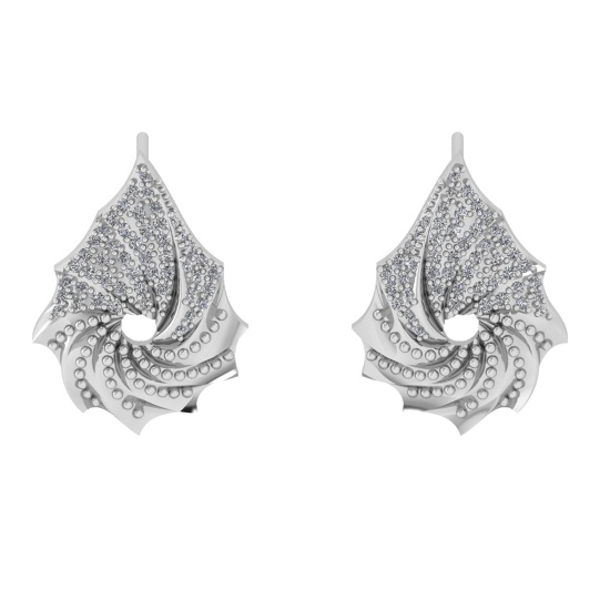 0.49 Ctw VS/SI1 Diamond 10K White Gold Stud Earrings (ALL DIAMOND ARE LAB G
