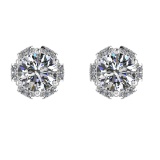 4.42 Ctw VS/SI1 Diamond 14k white Gold Stud Earrings