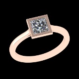 0.75 Ctw VS/SI1 Diamond 10k Rose Gold Solitaire Ring (ALL DIAMOND ARE LAB G