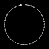 0.90 Ctw VS/SI1 Diamond 14K White Gold Yard Necklace (ALL DIAMOND ARE LAB G