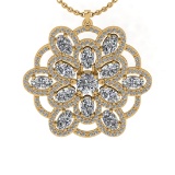 4.28 Ctw VS/SI1 Diamond 14K Yellow Gold Necklace (ALL DIAMOND ARE LAB GROWN