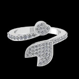 0.51 Ctw VS/SI1 Diamond 10k white Gold Engagement Ring ( (ALL DIAMOND ARE L